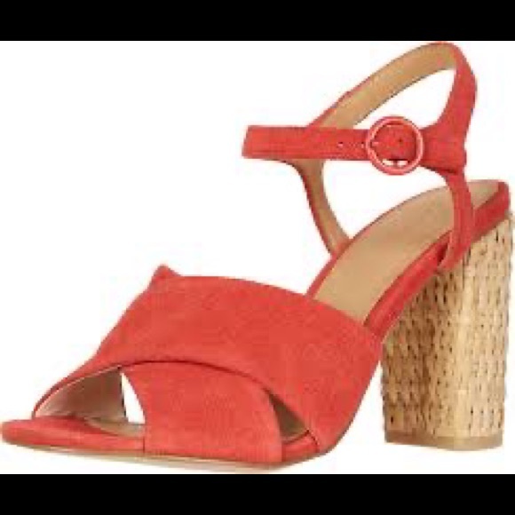 Soludos Shoes - SOLUDOS OLIVIA WOVEN BLOCK HEEL CHERRY NEW